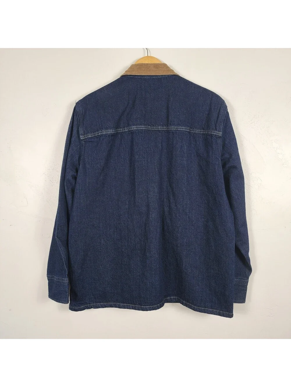 Levi Strauss Signature Utility Shirt Jacket Mens S Corduroy Collar Denim Shacket